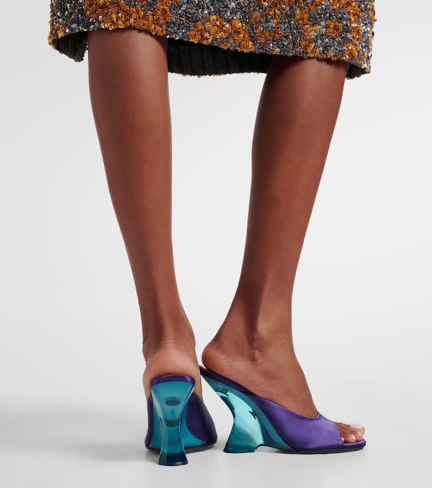 Dries Van Noten Satin wedge mules