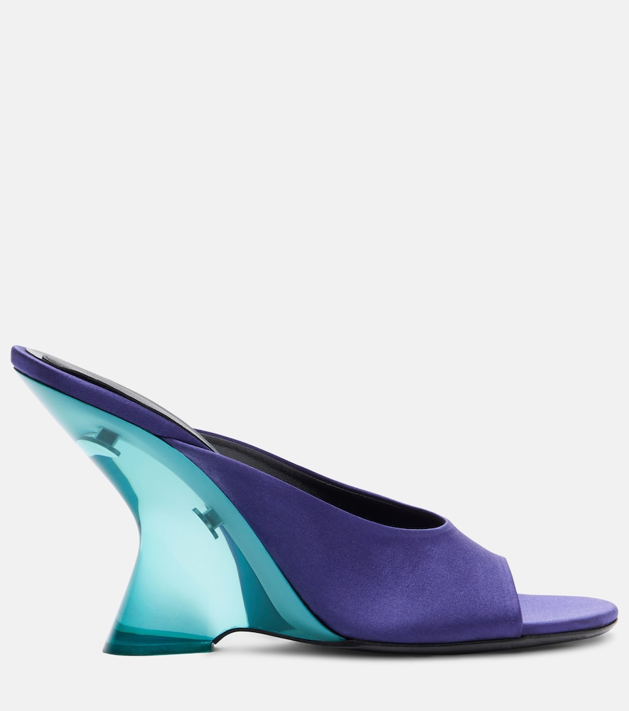  Dries Van Noten Dries Van Noten Satin Wedge Mules 