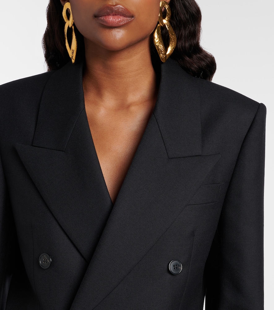  Saint Laurent Saint Laurent Double-breasted Wool Blazer 