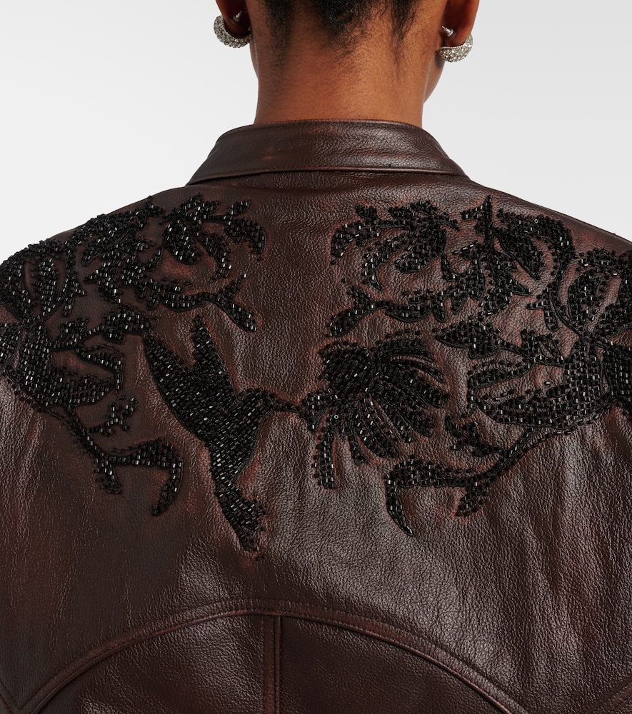  Jacques Wei Jacques Wei Giacca In Pelle Con Perline 