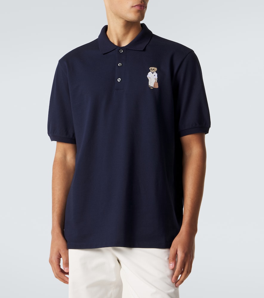 Purple Label Embroidered Cotton And Cashmere Polo Shirt