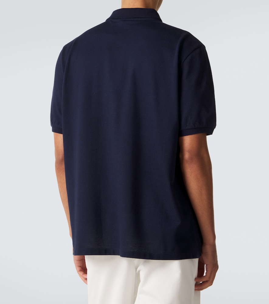 Purple Label Embroidered Cotton And Cashmere Polo Shirt