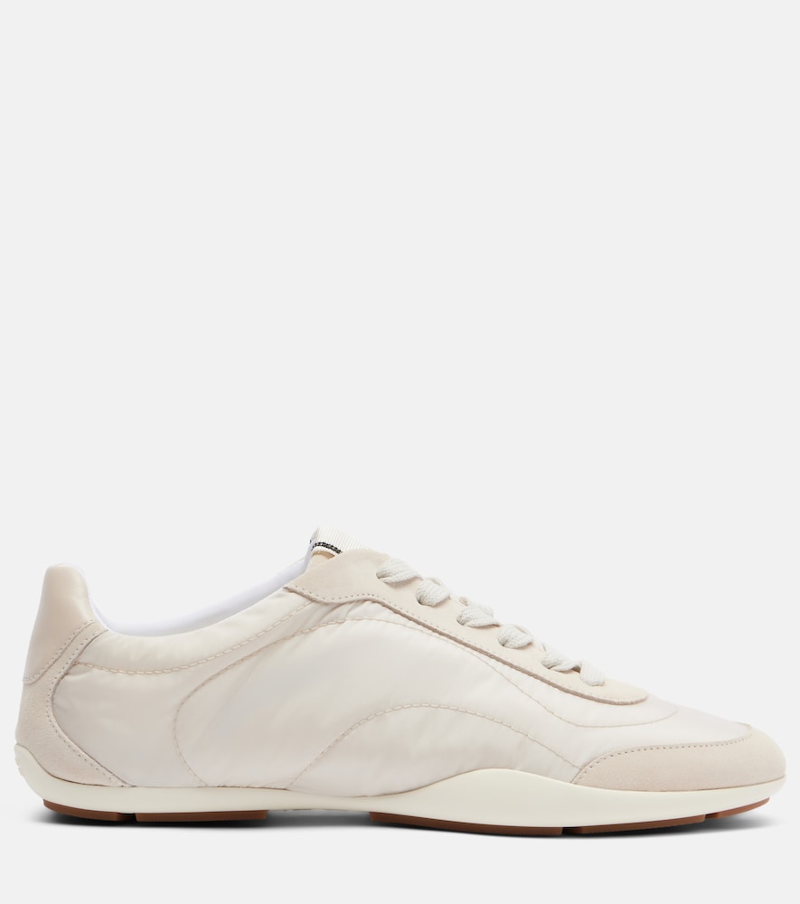  Brunello Cucinelli Brunello Cucinelli Monili Suede-trimmed Sneakers 