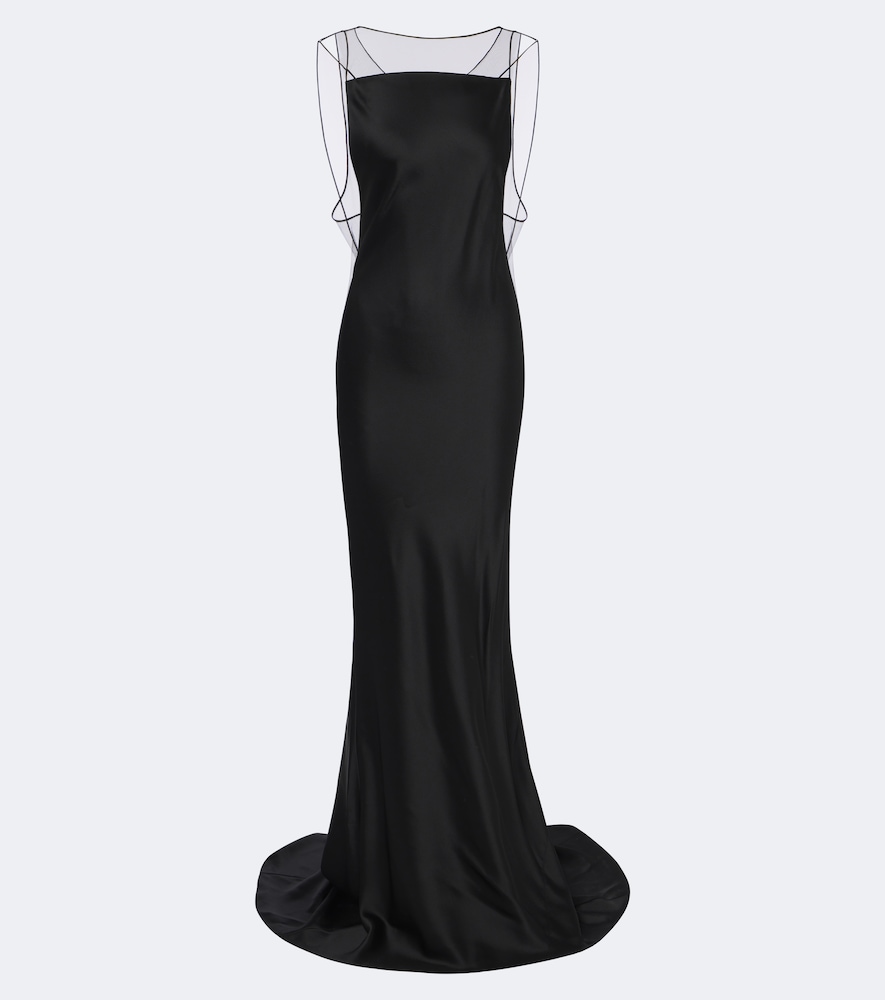 Abito lungo in satin