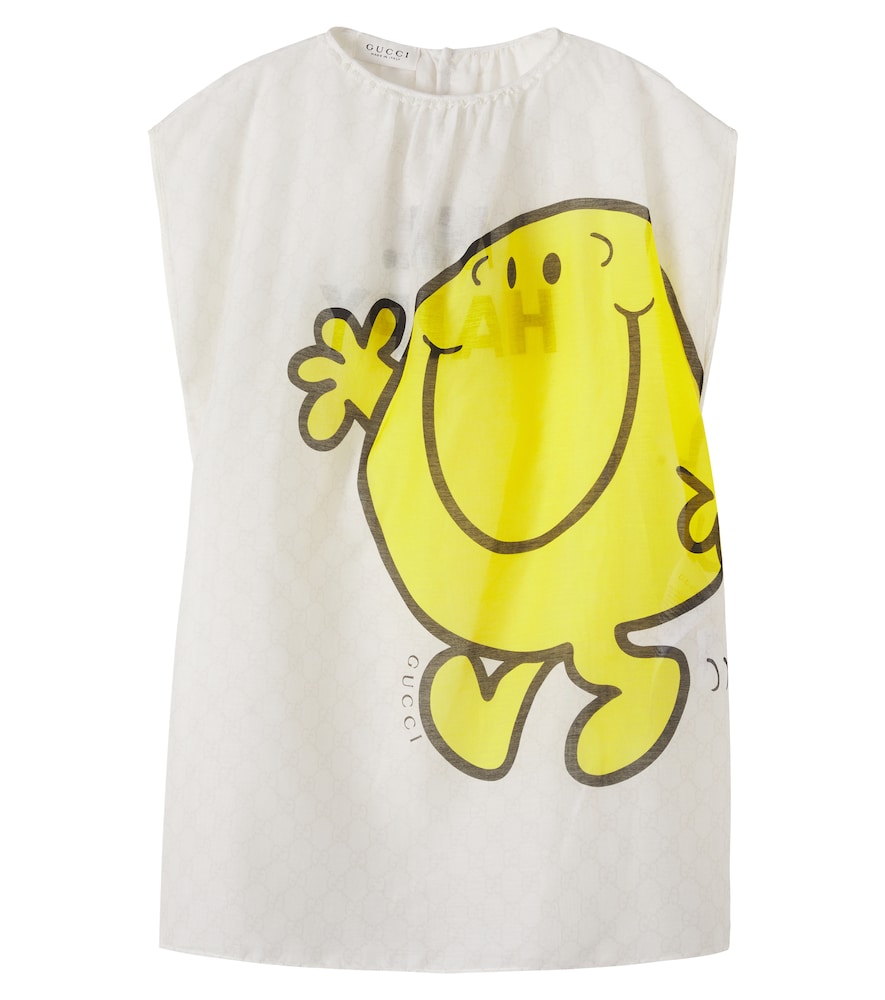 Gucci Kids x Mr. Men Little Miss printed cotton and silk dress