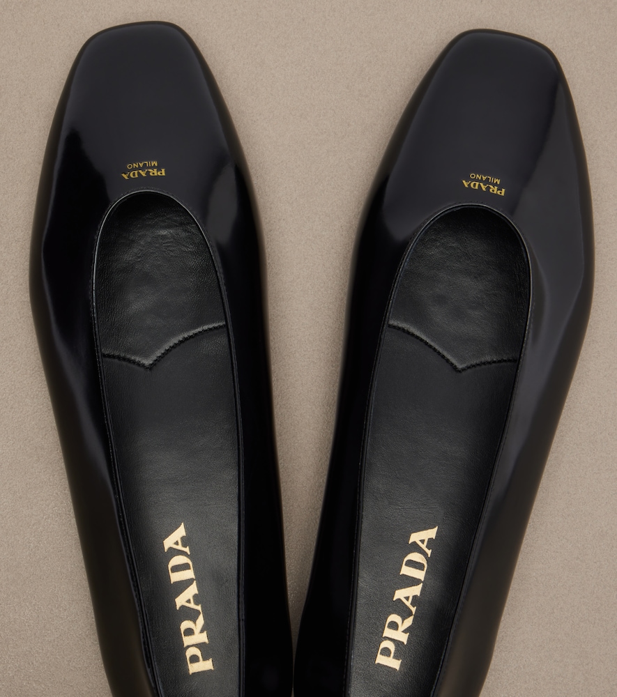  Prada Prada Leather Ballet Flats 