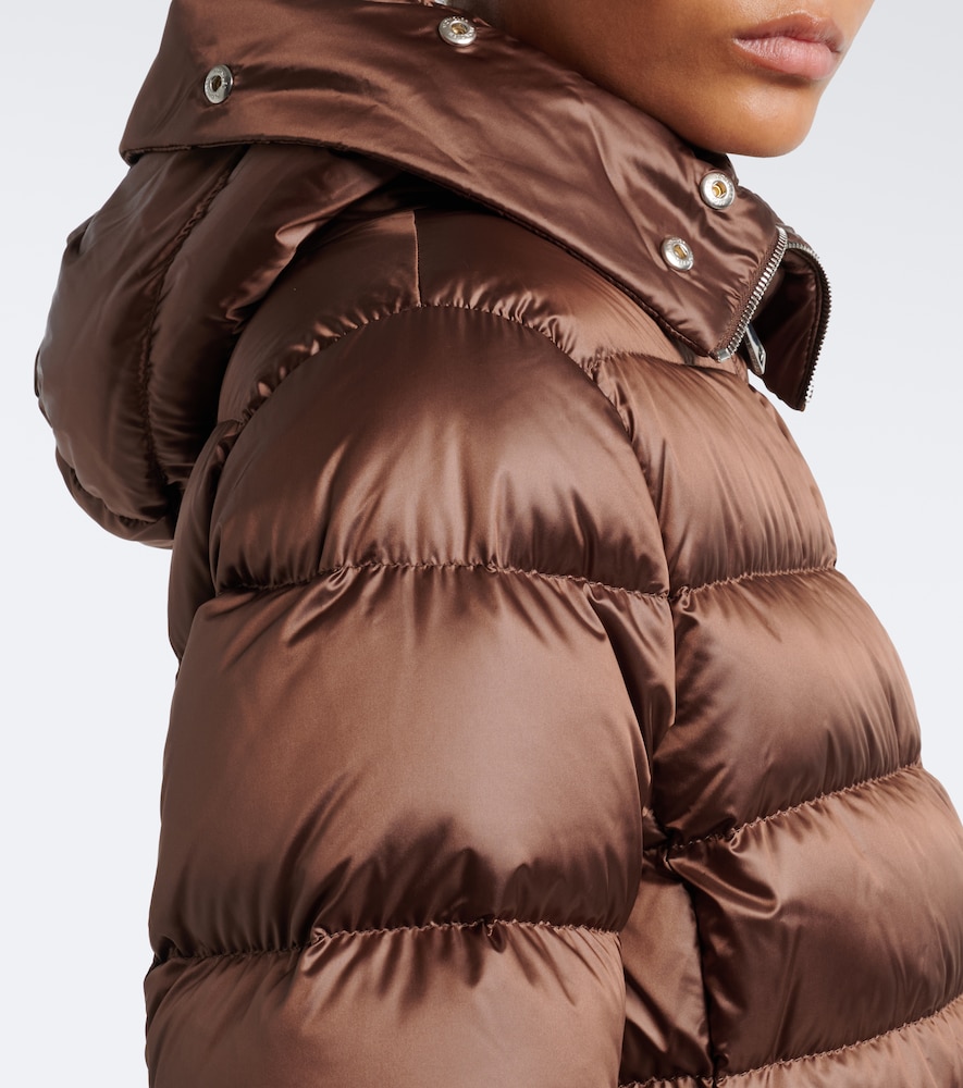 Shearling-Trimmed Down Coat