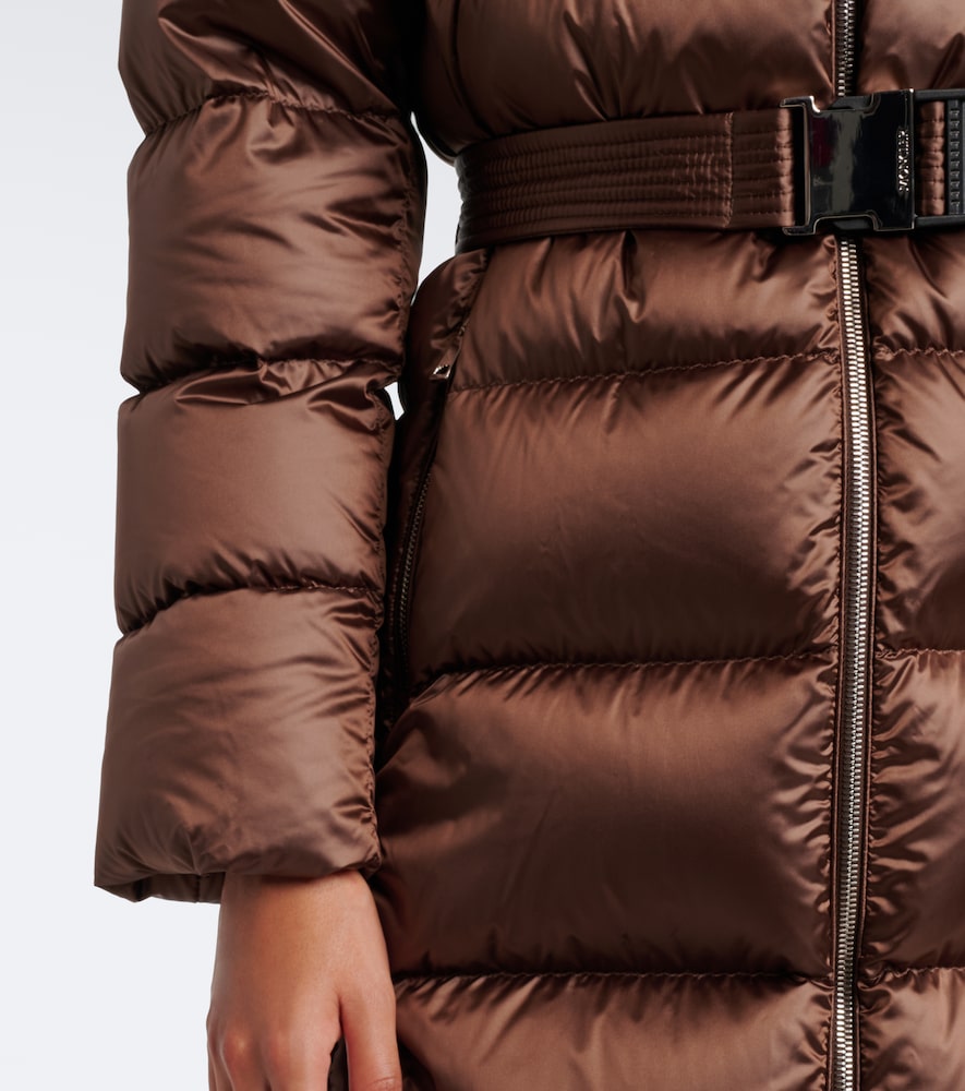 Shearling-Trimmed Down Coat