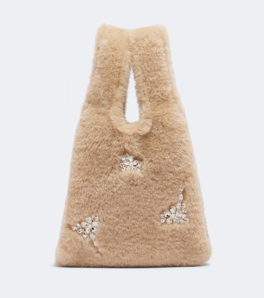 Verzierter Shopper Mini aus Teddy
