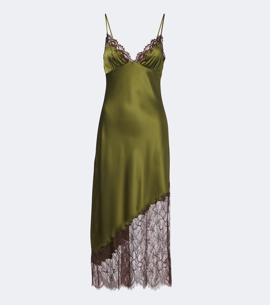 Abito sottoveste Lara in misto seta con pizzo