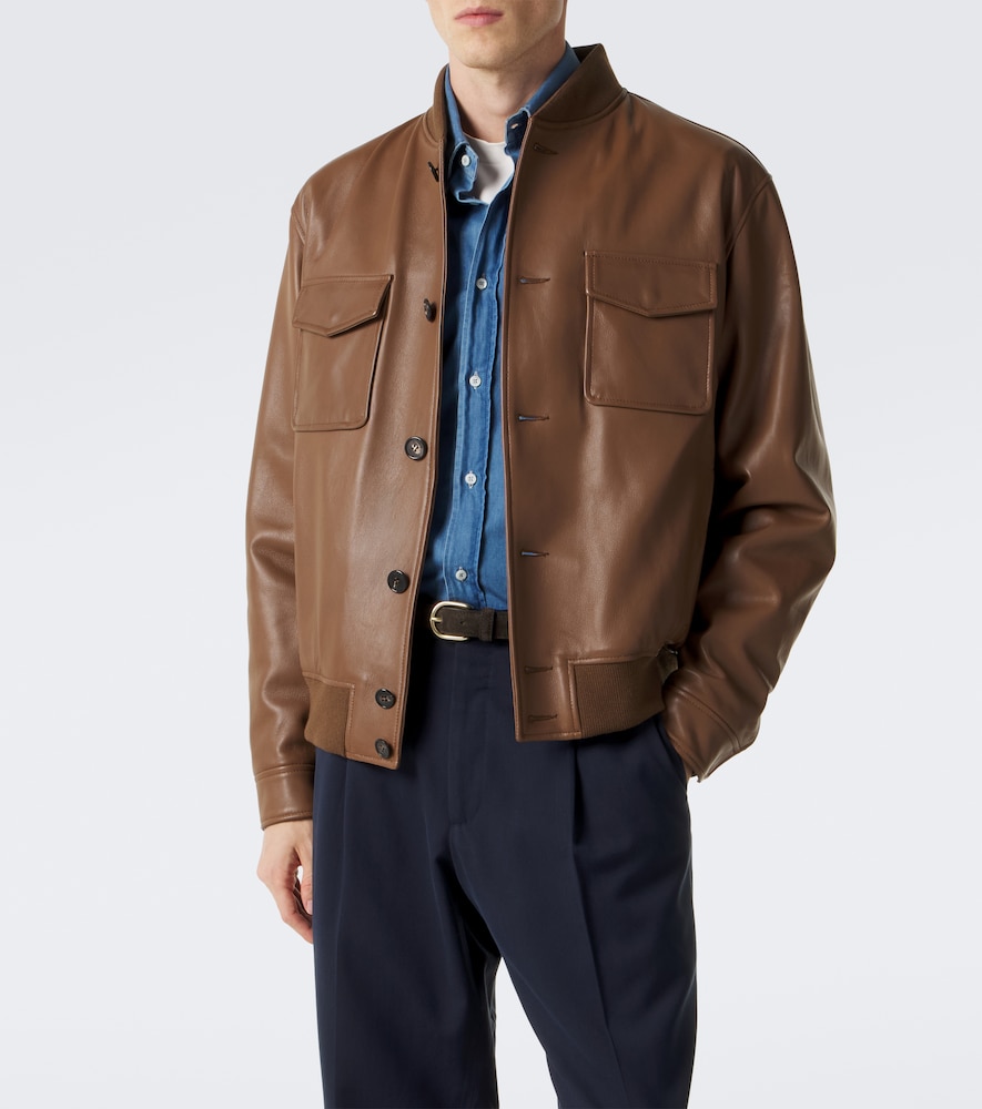 Leather Bomber Jacket
