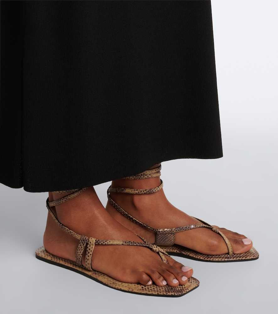 Raslo Snake-Effect Sandals