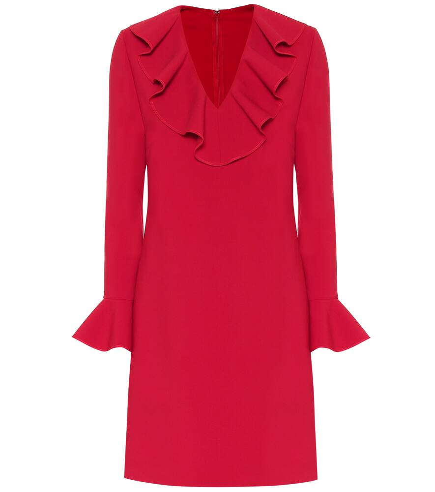 VALENTINO Wool-blend crêpe dress,P00441069