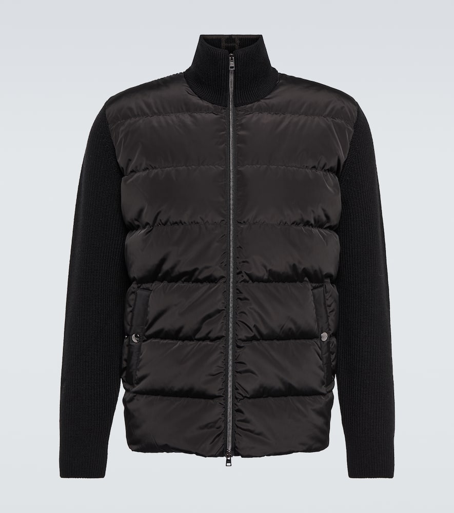 Herno Padded Wool Jacket In Nero