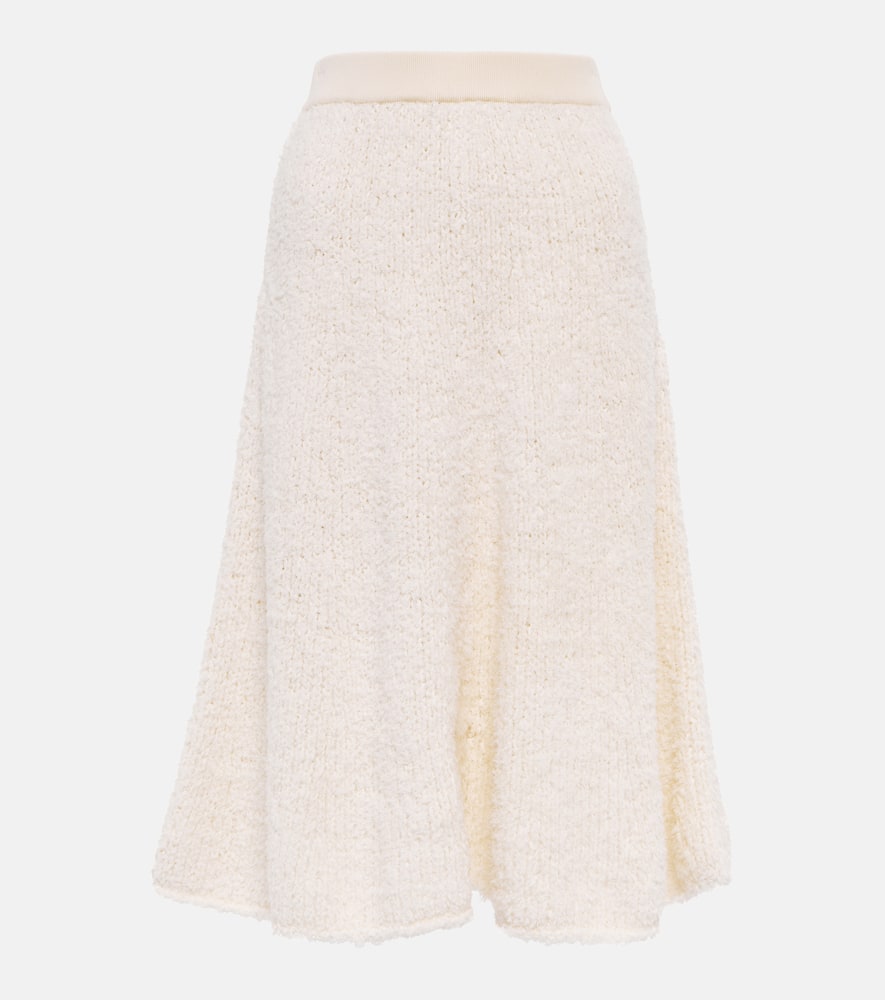 Proenza Schouler Frayed cotton-blend midi skirt
