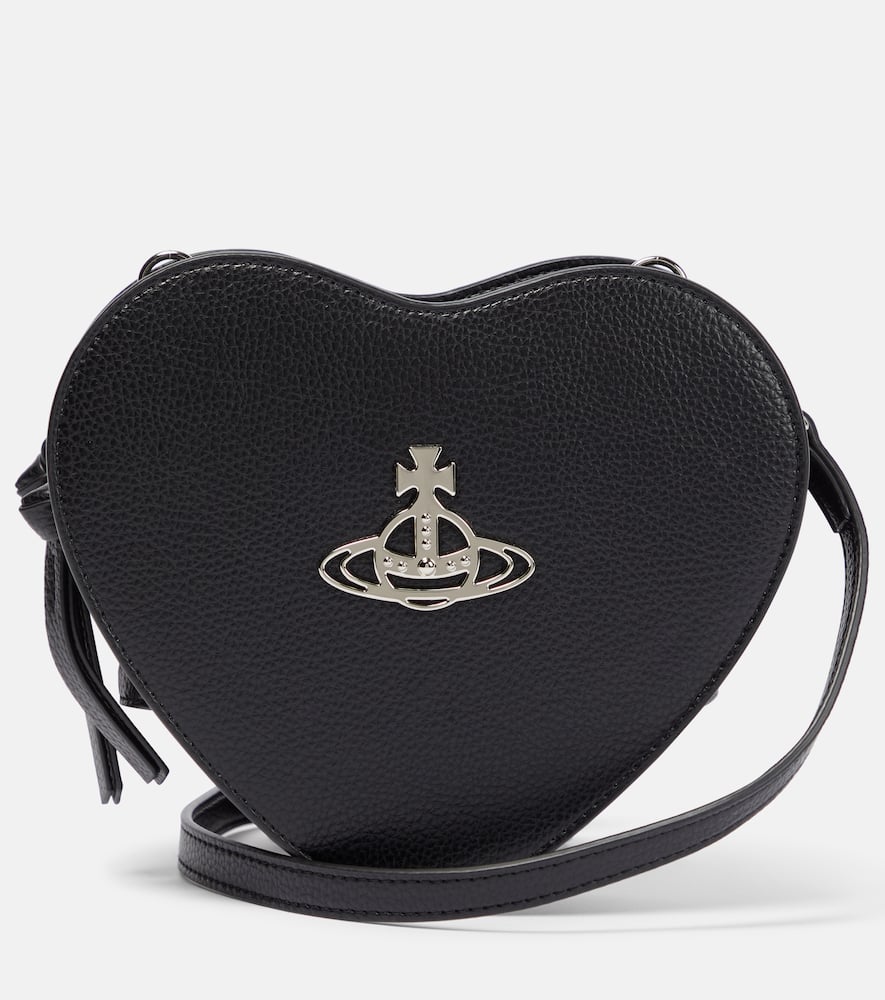 Shop Vivienne Westwood Louise Small Leather Crossbody Bag In Black