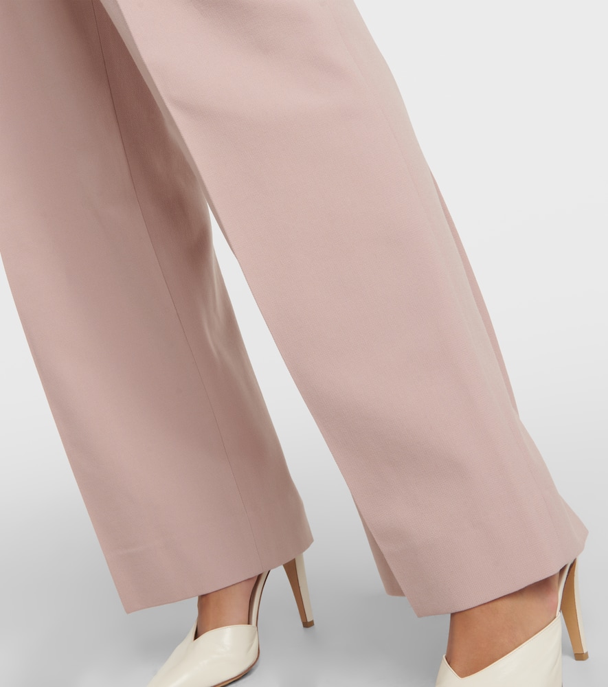 Shop Victoria Beckham High-rise Wide-leg Pants In Pink