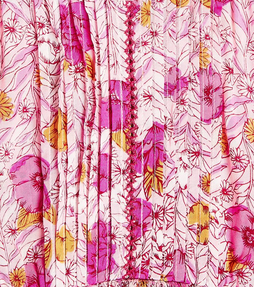 Poupette St Barth Bonny Floral Off-shoulder Top In Pink