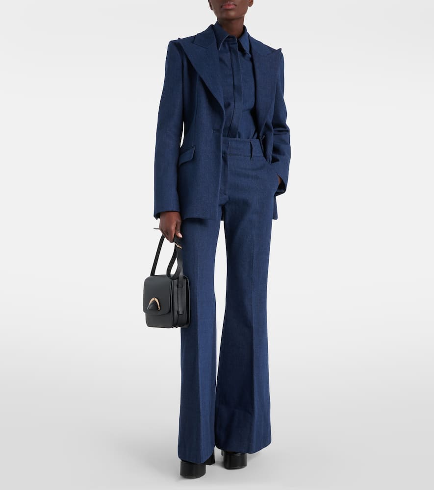 Gabriela Hearst Leiva Single-breasted Denim Blazer In Blue