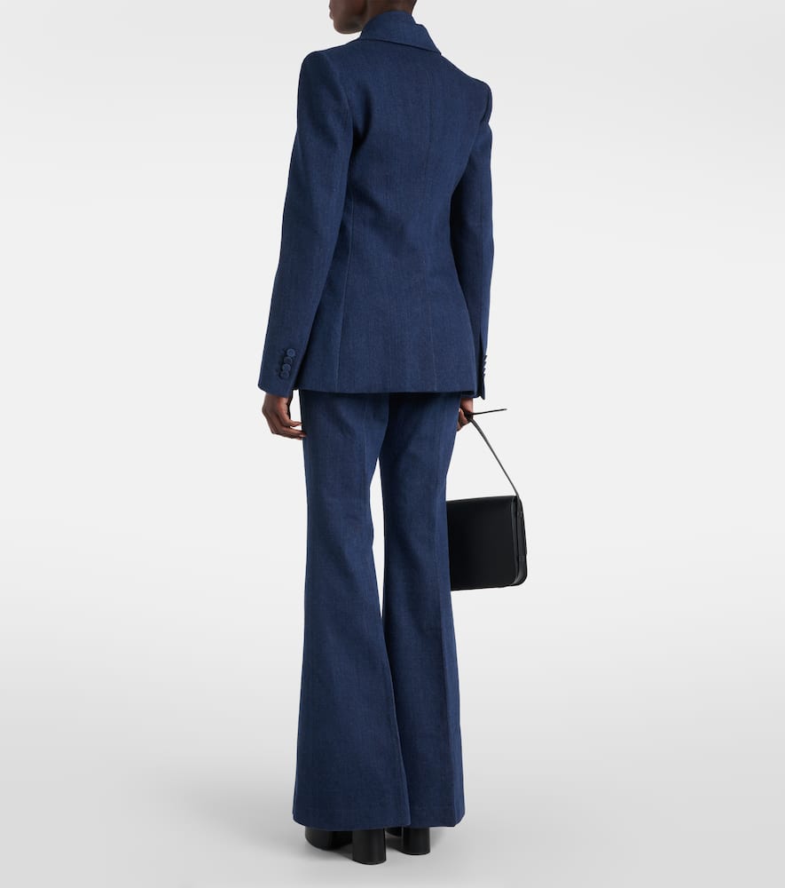 Gabriela Hearst Leiva Single-breasted Denim Blazer In Blue