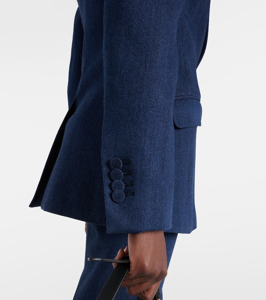 Gabriela Hearst Leiva Single-breasted Denim Blazer In Blue