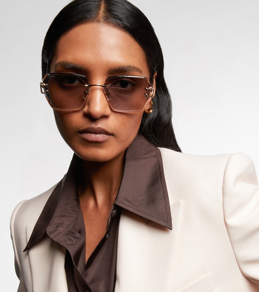  Cartier Eyewear Collection Cartier Eyewear Collection Signature C De Cartier Square Sunglasses 