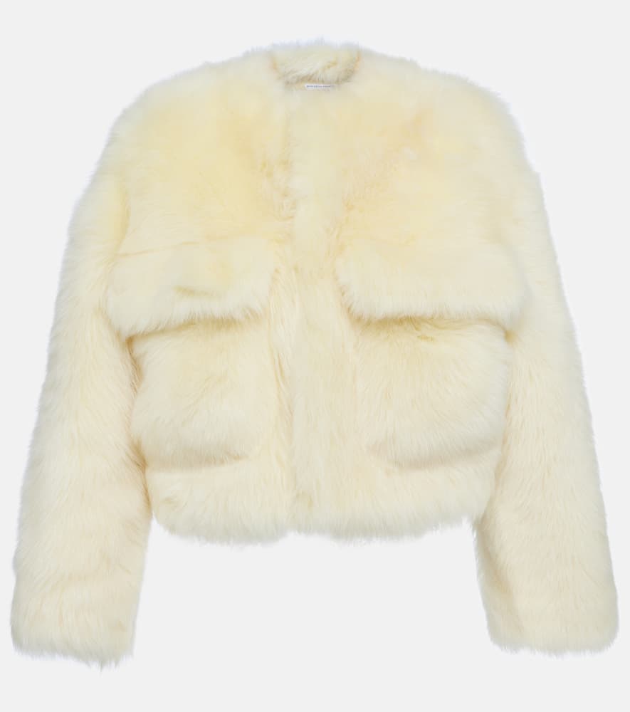 Shop Bottega Veneta Shearling Jacket In Beige