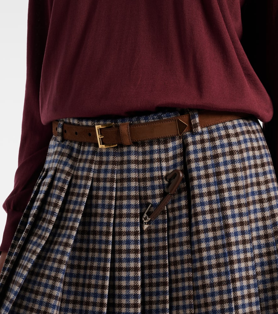 Prada Suede Belt In Brown