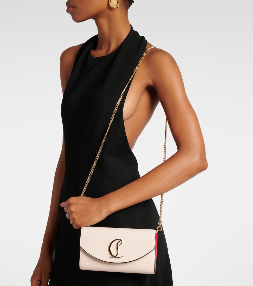 Christian Louboutin Loubi54 Logo-embellished Leather Clutch Bag In Multicoloured