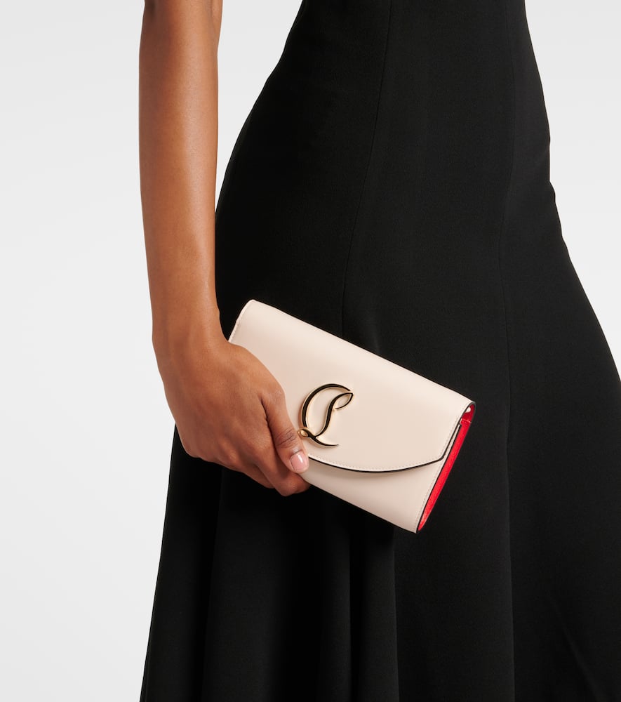 Christian Louboutin Loubi54 Logo-embellished Leather Clutch Bag In Multicoloured