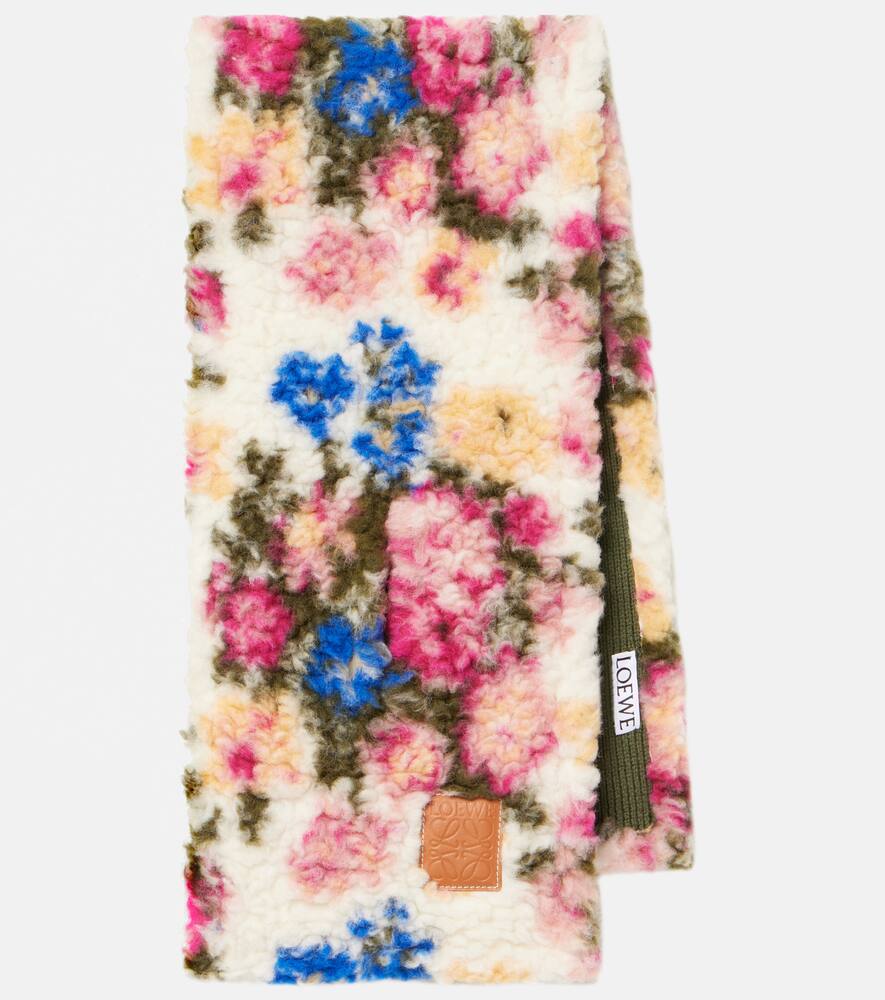 Loewe Reversible floral jacquard scarf