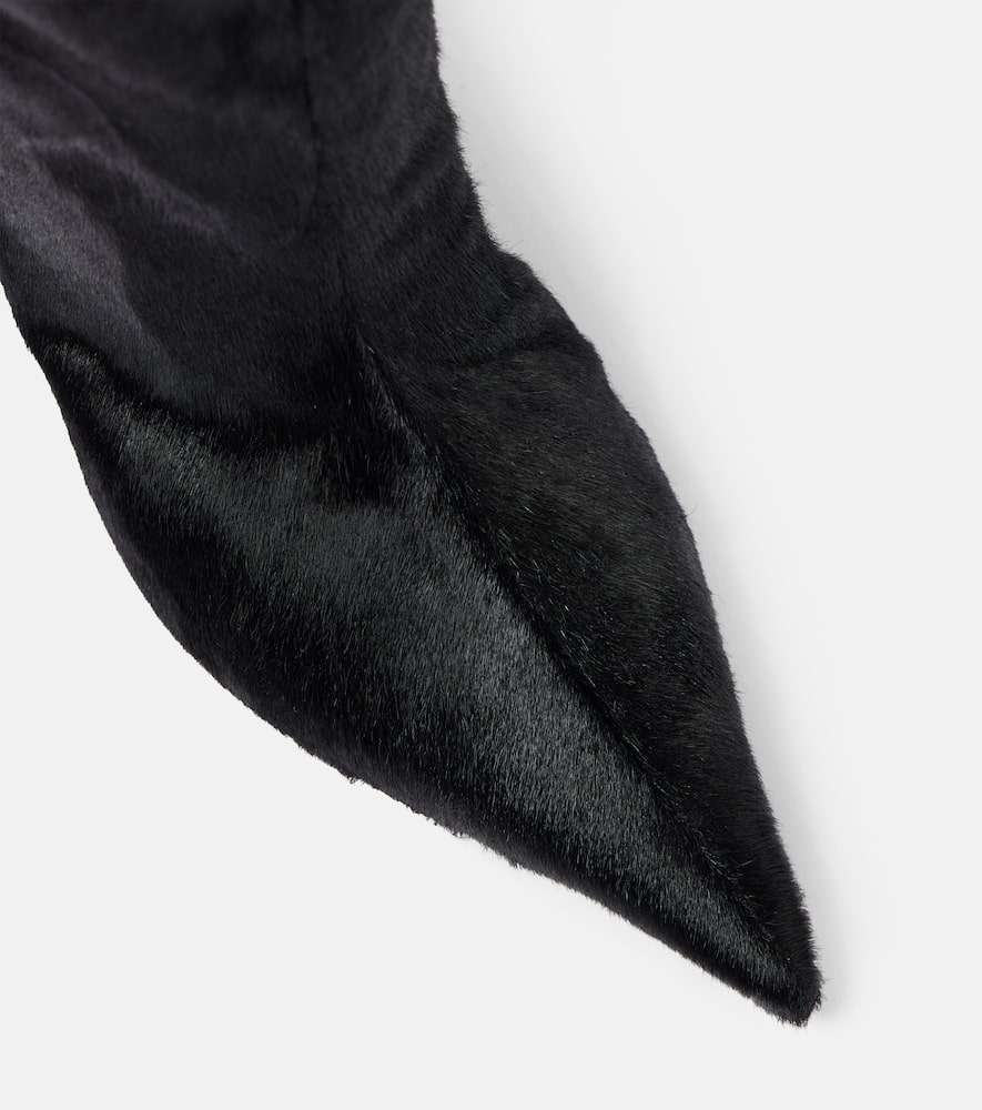 AMINA MUADDI FIONA 60 CALF HAIR KNEE-HIGH BOOTS 