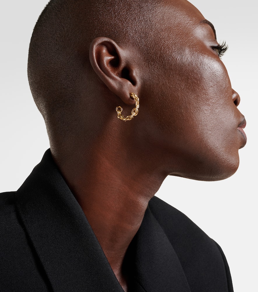 Spinelli Kilcollin Fused Serpens 18kt Gold Earrings With Diamonds In Gold