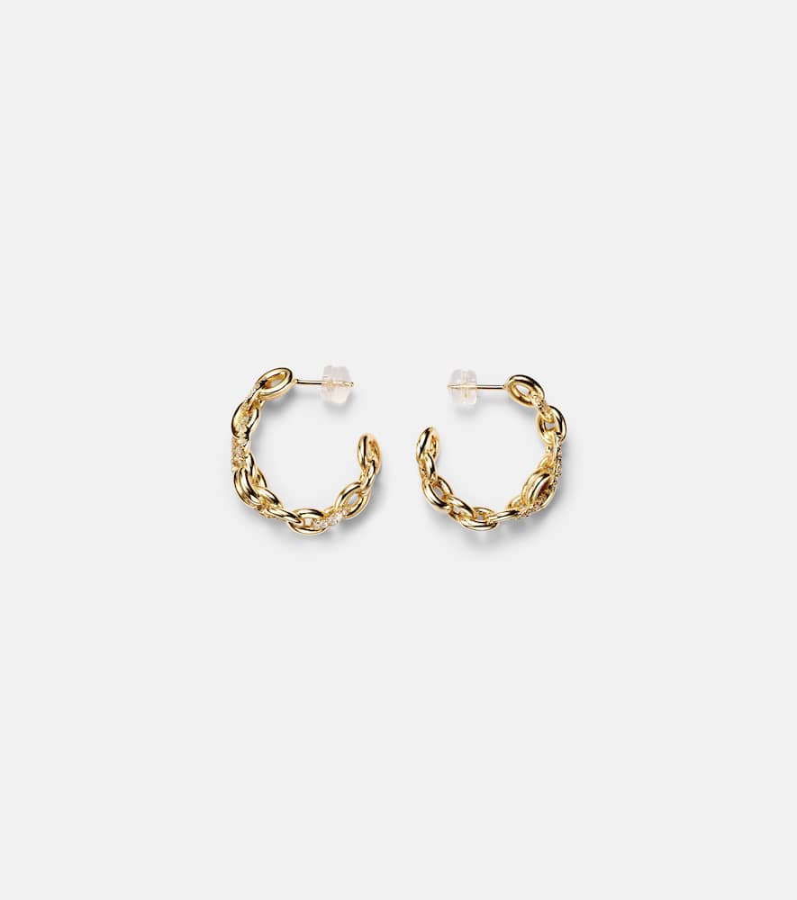 Spinelli Kilcollin Fused Serpens 18kt Gold Earrings With Diamonds In Gold