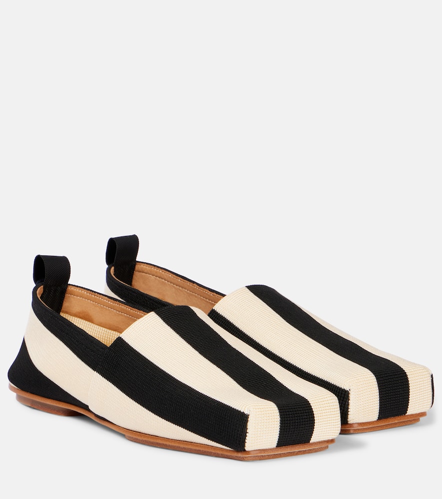 Carré striped slip-on shoes
