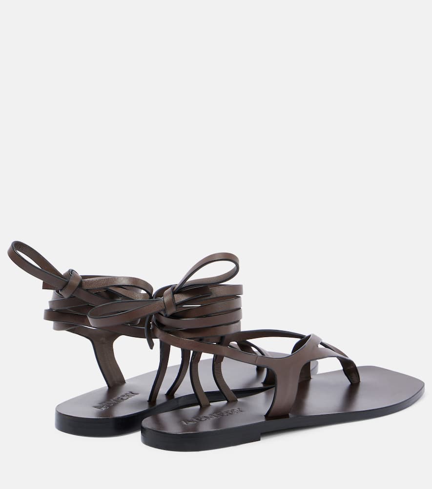 A.emery Leather Wrap Shel Sandals In Brown