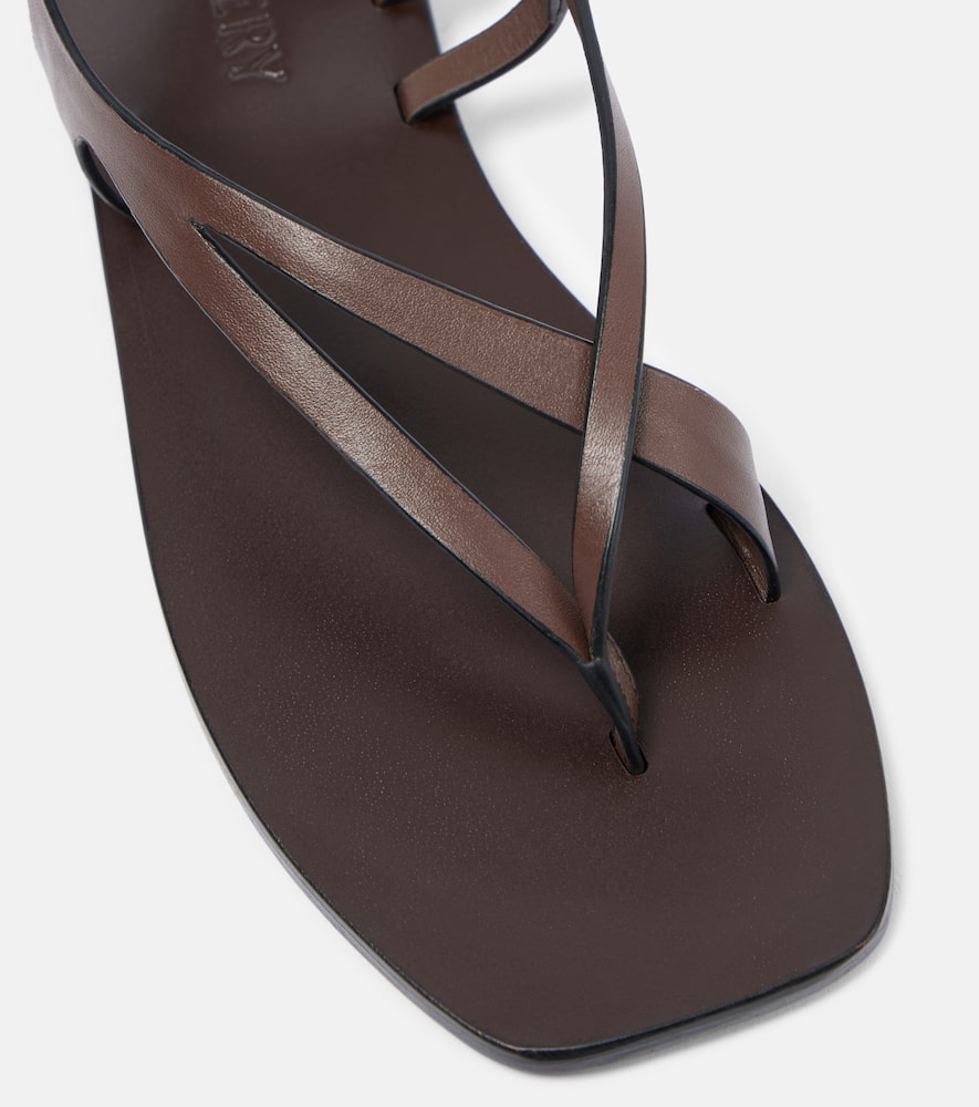 A.emery Leather Wrap Shel Sandals In Brown