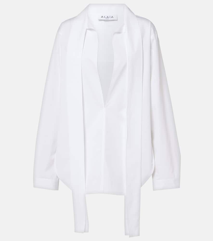 Alaïa Scarf cotton blouse
