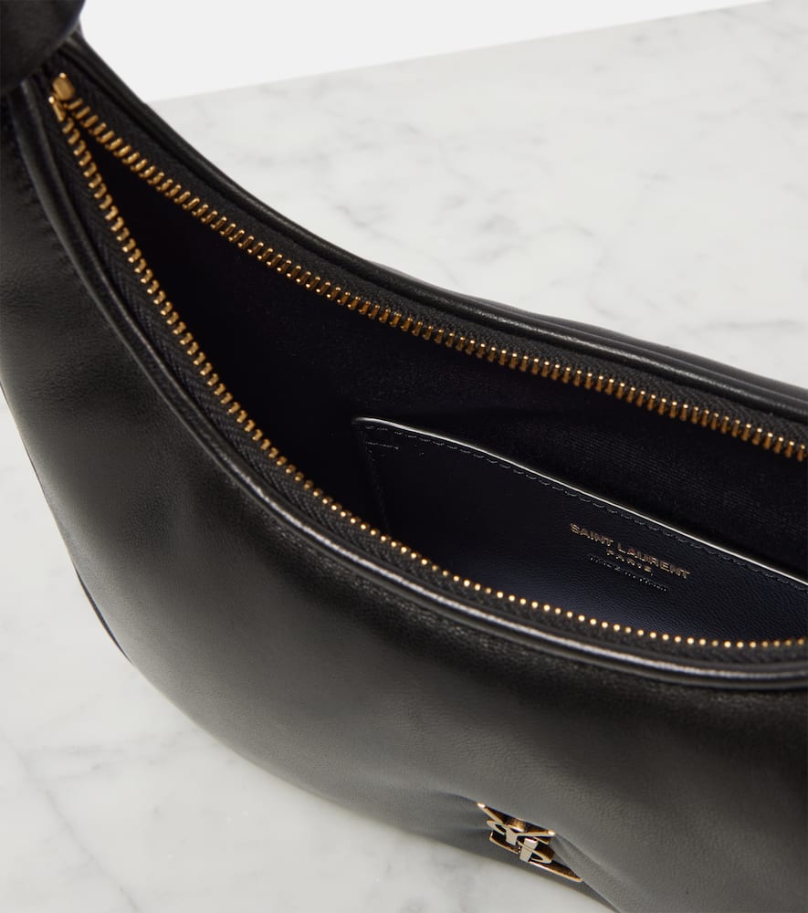 Saint Laurent Calypso Mini Leather Shoulder Bag In Black