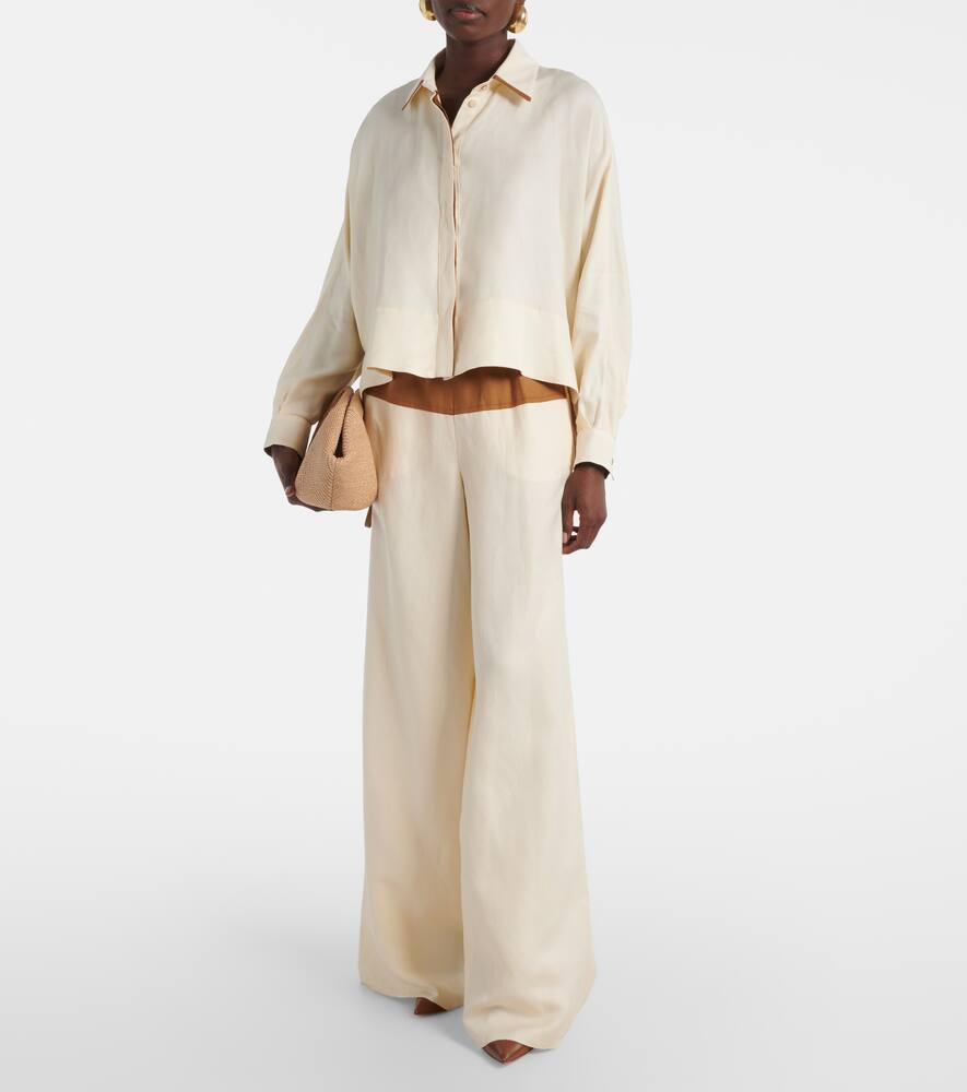 Max Mara Women's Gestro Long Trouser Beige | Size 40 | 2511131102600003 In White