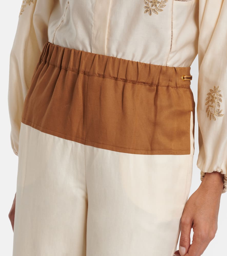 Max Mara Women's Gestro Long Trouser Beige | Size 40 | 2511131102600003 In White