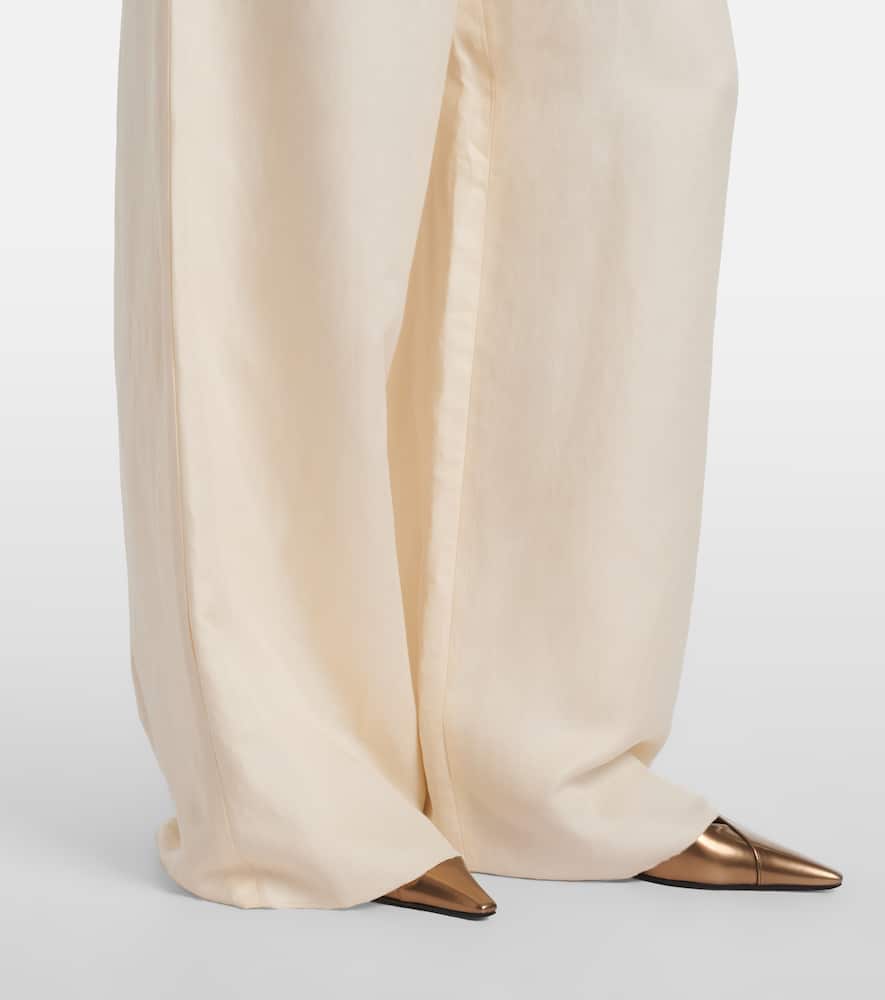 Max Mara Women's Gestro Long Trouser Beige | Size 40 | 2511131102600003 In White