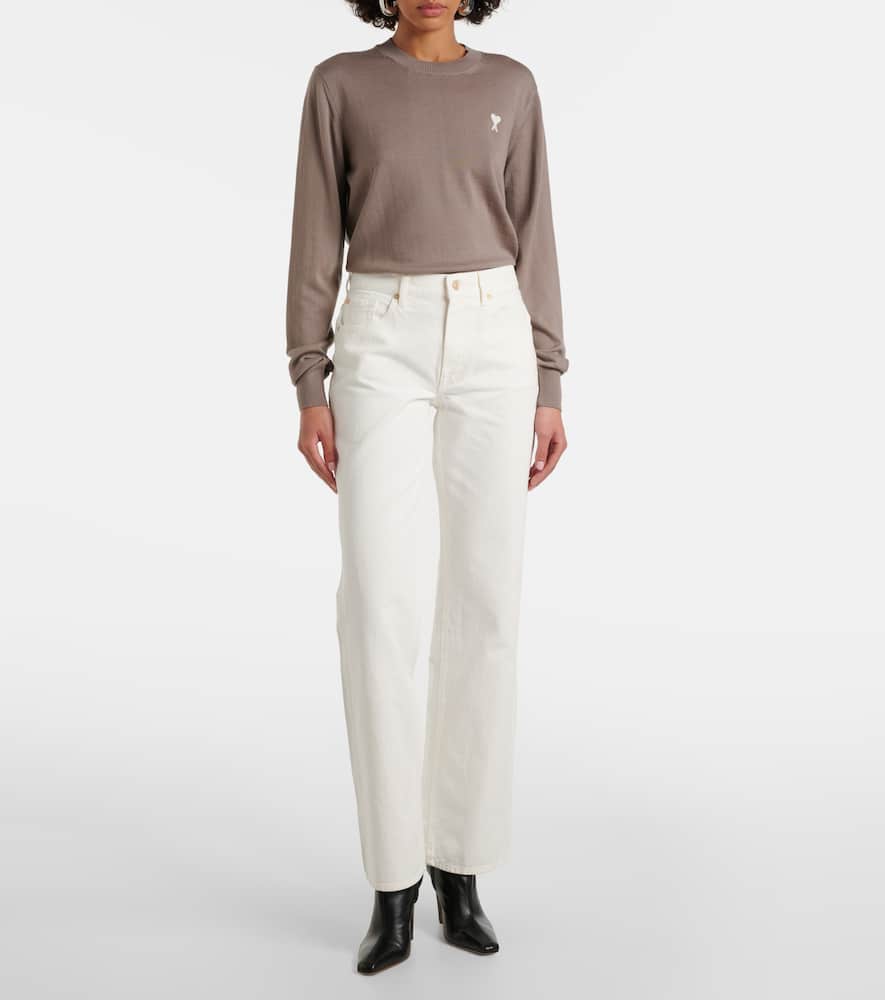 7 For All Mankind Tess cotton and hemp straight pants