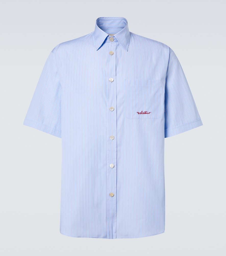 Valentino Men's Blue Striped Cotton Shirt UK Size 15,5 - Mytheresa