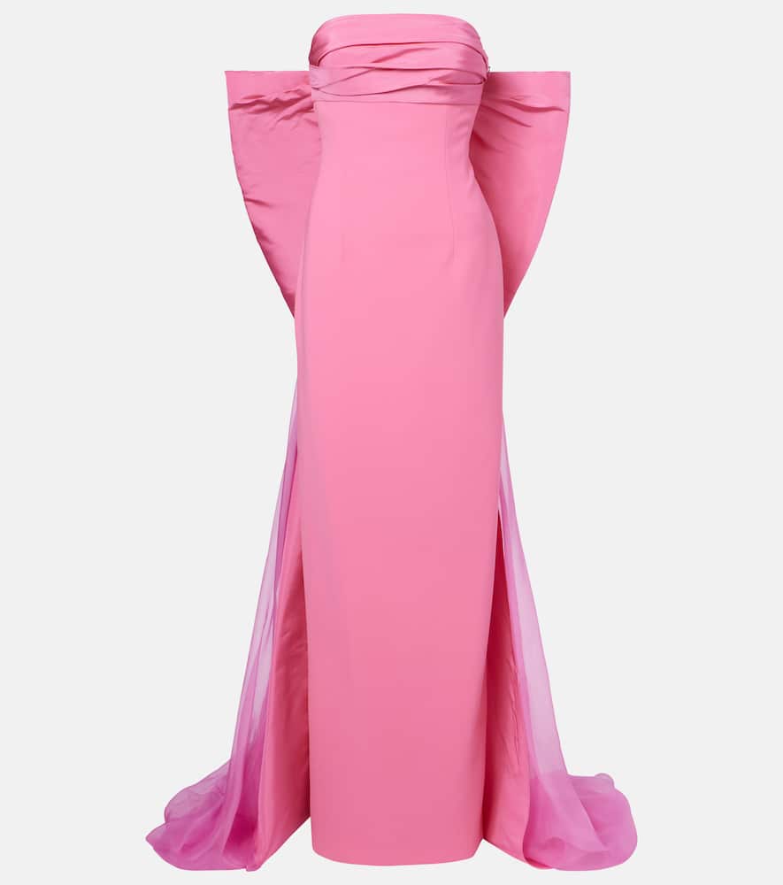 Carolina Herrera Bow-detail Strapless Crêpe Gown