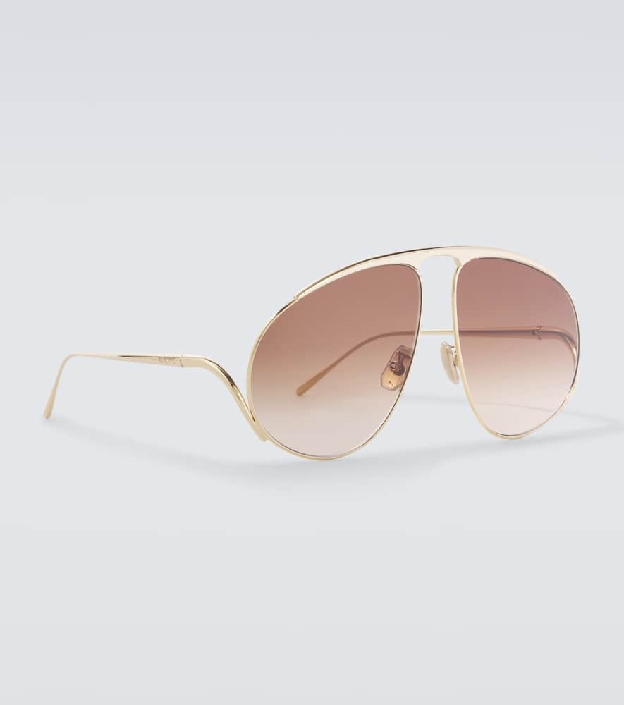 Loewe Signature Aviator Sunglasses In Gold