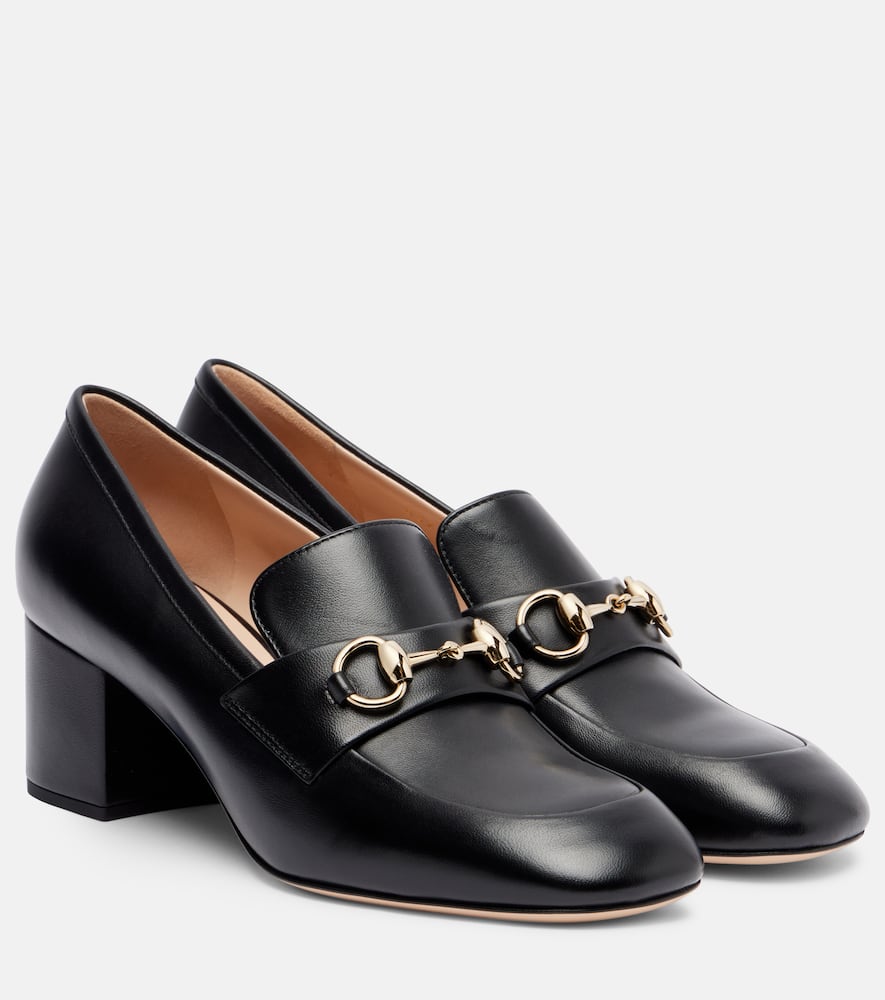 Lady Horsebit leather loafer pumps