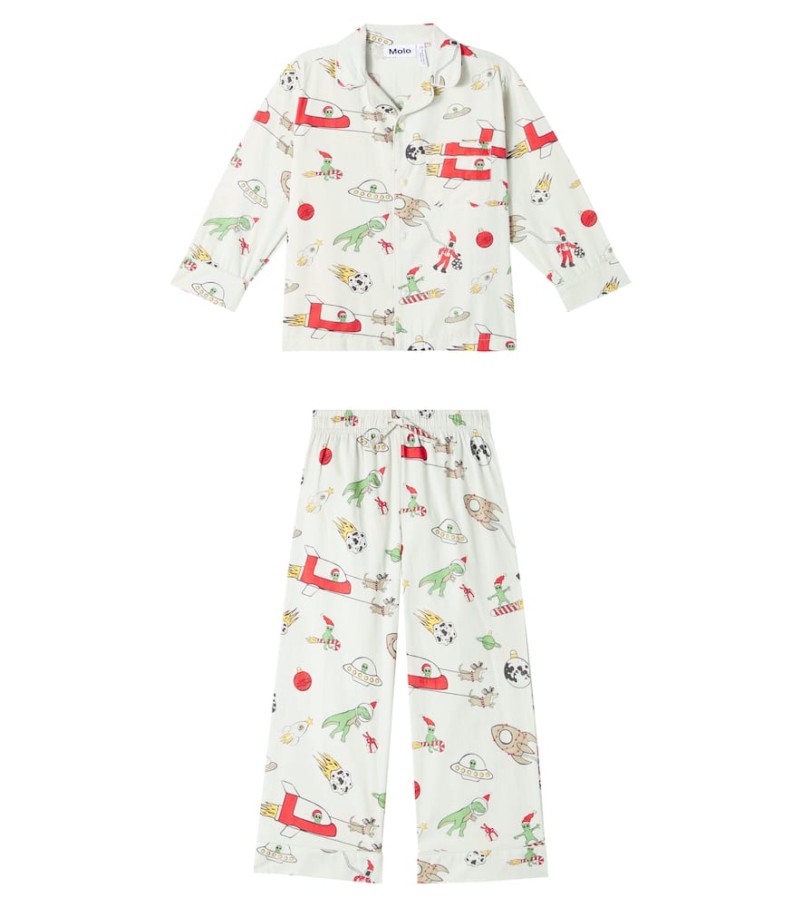Molo Lex Printed Cotton Pajamas In Multi