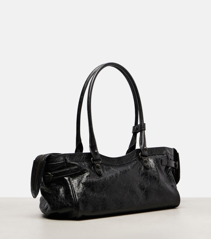Balenciaga Le City East-west Medium Shoulder Bag In Black