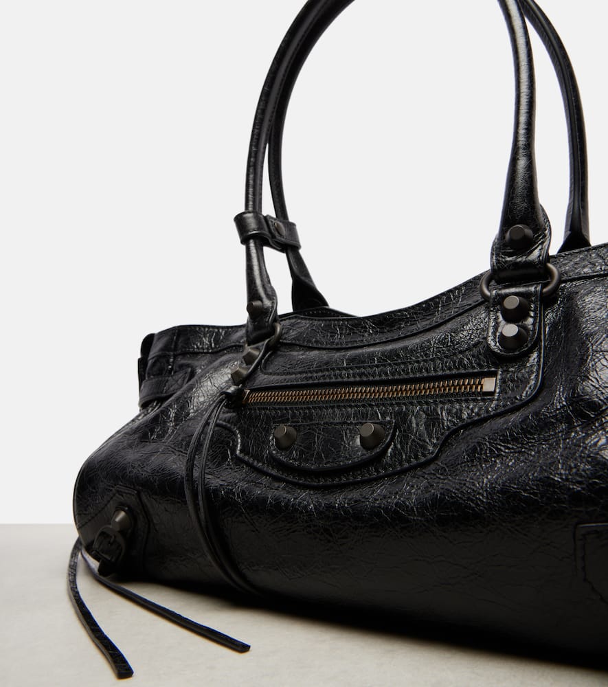 Balenciaga Le City East-west Medium Shoulder Bag In Black